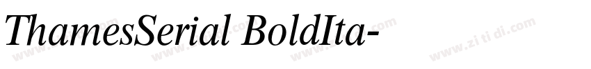 ThamesSerial BoldIta字体转换